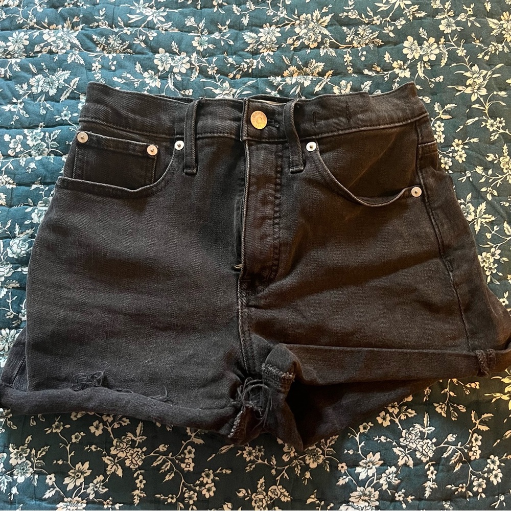 Madewell Black Jean Shorts